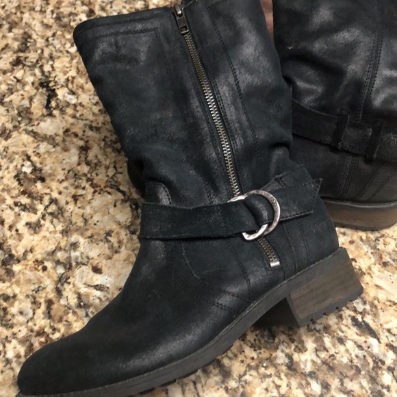 Ugg Silva Zip-Up Women’s Leather Boots - Picture 2 of 7